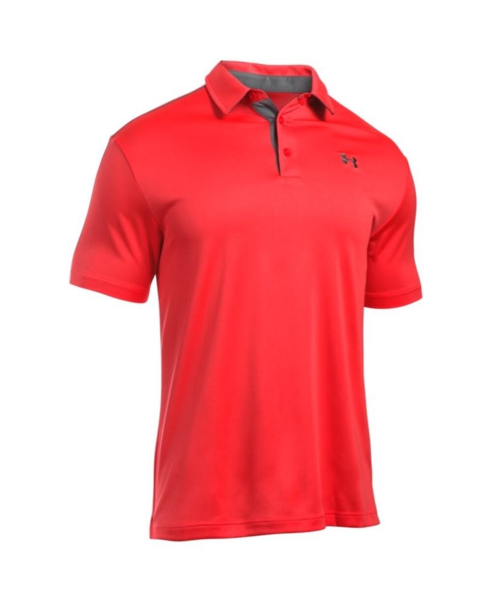 Under Armour Men's orange Tech Short Sleeve Polo Shirt